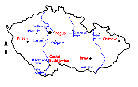 Konopiště Map