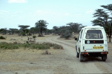 Driving through Maasai country
