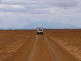 Across the southwestern part of Lake Amboseli