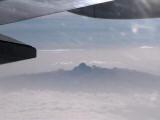 Mt. Kenya reaching through the clouds